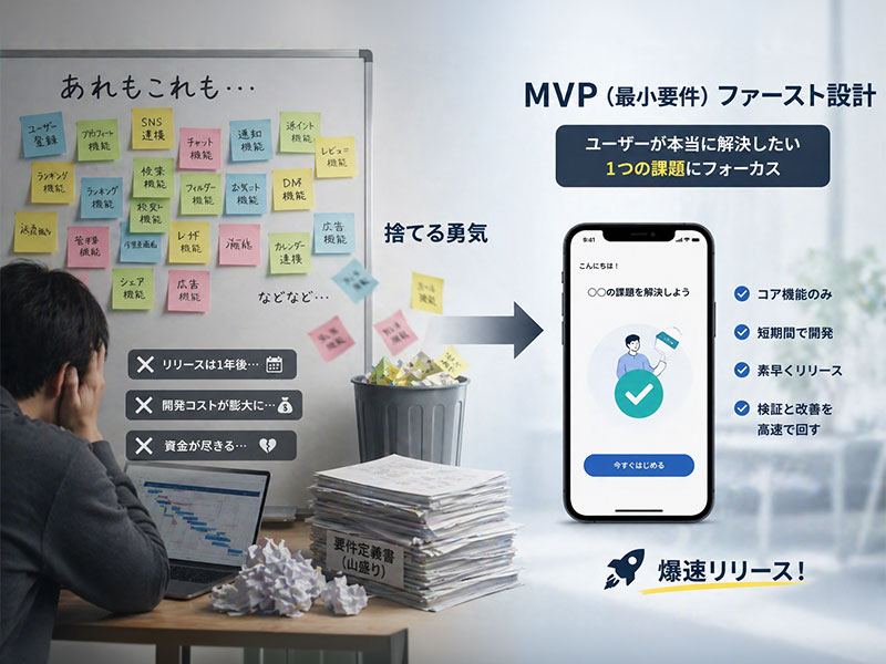 「捨てる勇気」を提案するMVP（最小要件）ファースト設計